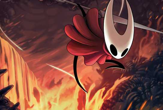 Horent jumps in key art for Hollow Knight: Silksong